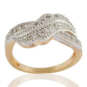 Gold and Silver Plated American Diamond Alloy Ring for Women and Girls